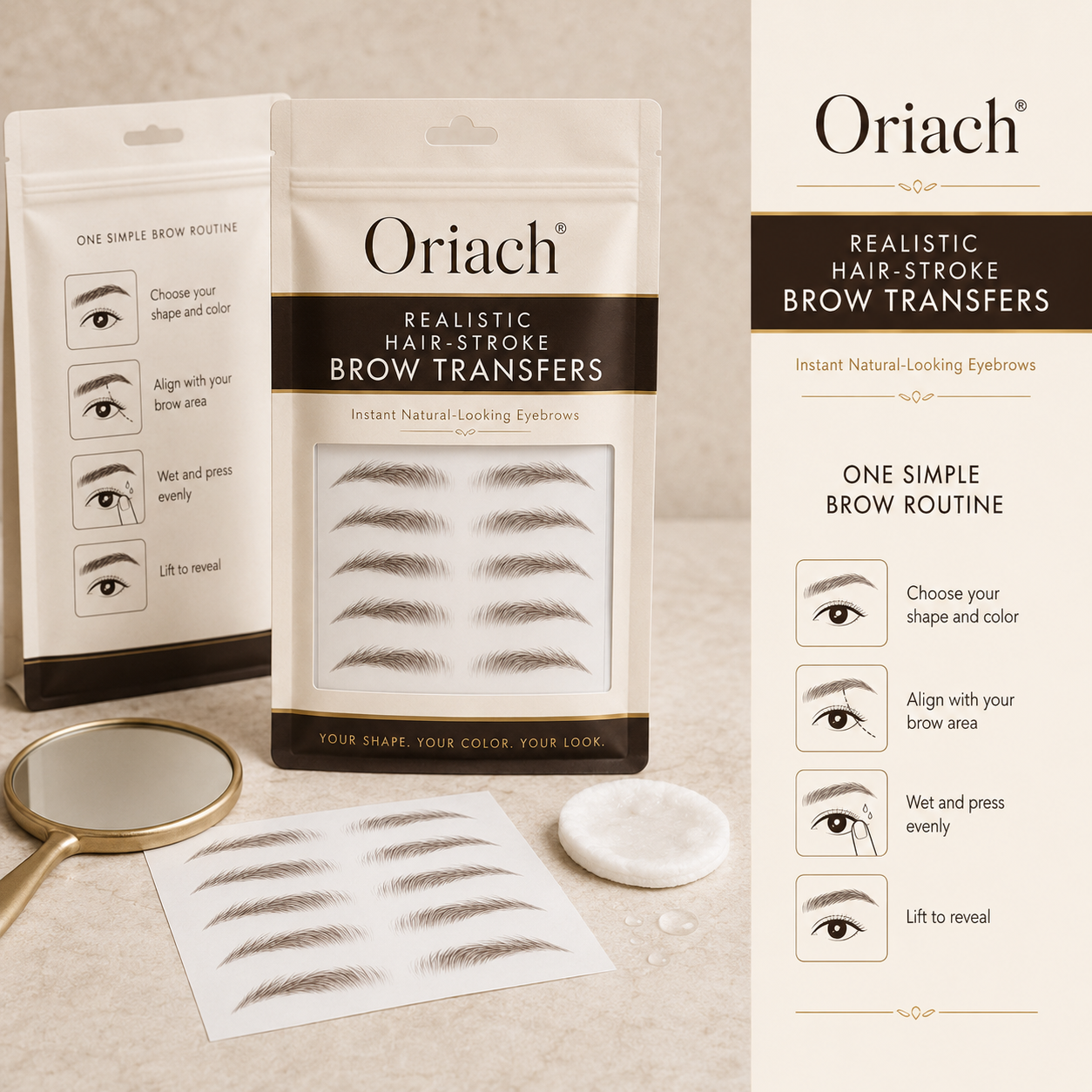 Oriach製品パッケージと使用の流れ
