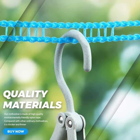 No-Slip Windproof Clothesline – Keep Hangers Separated & Clothes Drying Better
