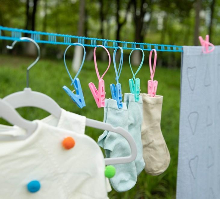 No-Slip Windproof Clothesline – Keep Hangers Separated & Clothes Drying Better