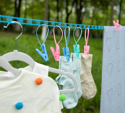 No-Slip Windproof Clothesline – Keep Hangers Separated & Clothes Drying Better