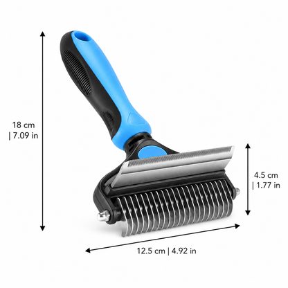2-in-1 Double-Sided Pet Deshedding & Detangling Comb