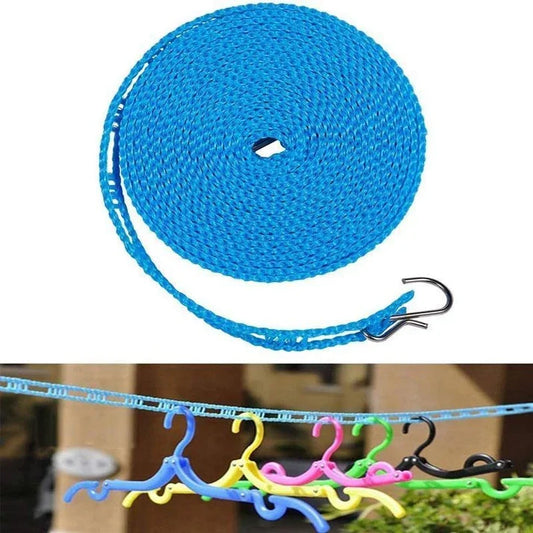 No-Slip Windproof Clothesline – Keep Hangers Separated & Clothes Drying Better